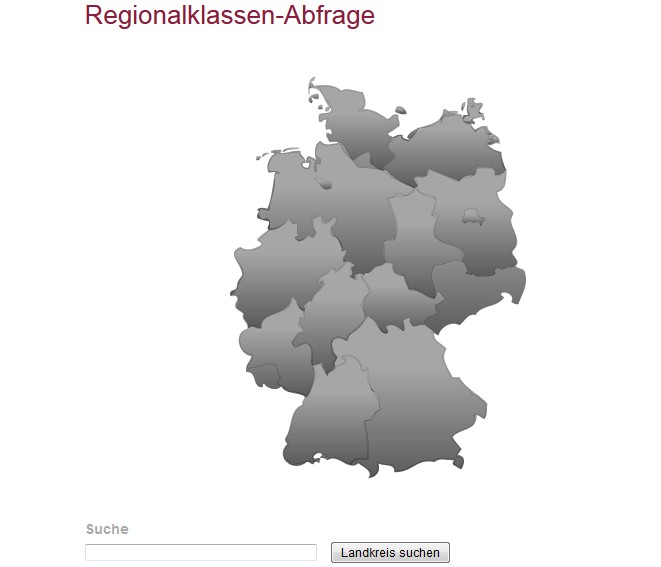 Regionalklassen-Abfrage internet (Bild: GDV.de)