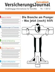 Cover VersicherungsJournal Extrablatt 1/2012