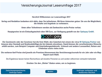 Leserumfrage 2017 (Bild: VersicherungsJournal)